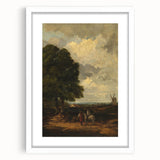 Modern Wall Art: Countryside Scene with Windmill and Tree Landscape
