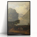 Modern Wall Art: Countryside Scene with Windmill and Tree Landscape