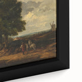 Modern Wall Art: Countryside Scene with Windmill and Tree Landscape