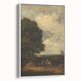 Modern Wall Art: Countryside Scene with Windmill and Tree Landscape