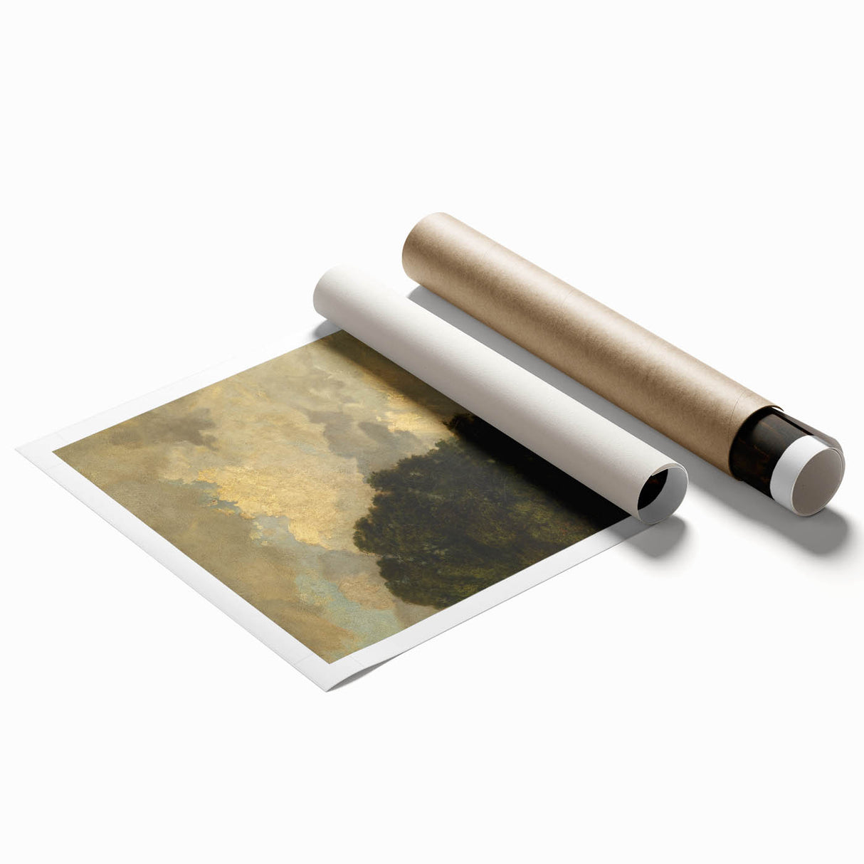 Modern Wall Art: Countryside Scene with Windmill and Tree Landscape