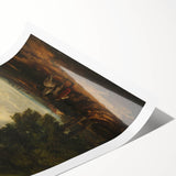 Modern Wall Art: Countryside Scene with Windmill and Tree Landscape