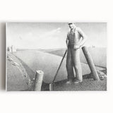 Modern Wall Art - Monochrome Rural Scene - Contemporary Art Prints