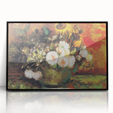 Impressionism Wall Art - Vase with Sunflowers and Roses by Van Gogh