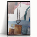 Modern Wall Art: Abstract Geometric Design in Earthy Tones