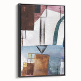 Modern Wall Art: Abstract Geometric Design in Earthy Tones