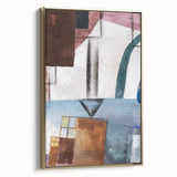 Modern Wall Art: Abstract Geometric Design in Earthy Tones