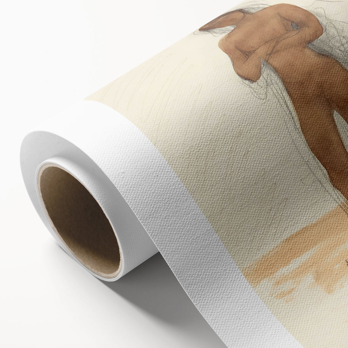 Modern Wall Art: Vintage Nude Illustration in Neutral Tones