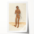 Modern Wall Art: Vintage Nude Illustration in Neutral Tones