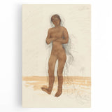 Modern Wall Art: Vintage Nude Illustration in Neutral Tones