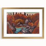 Modern Wall Art - Abstract Landscape in Warm Tones - Contemporary Decor