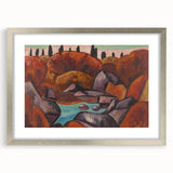 Modern Wall Art - Abstract Landscape in Warm Tones - Contemporary Decor