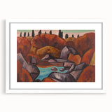 Modern Wall Art - Abstract Landscape in Warm Tones - Contemporary Decor