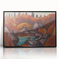 Modern Wall Art - Abstract Landscape in Warm Tones - Contemporary Decor
