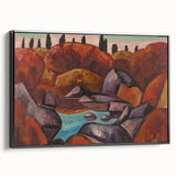 Modern Wall Art - Abstract Landscape in Warm Tones - Contemporary Decor
