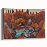Modern Wall Art - Abstract Landscape in Warm Tones - Contemporary Decor