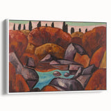 Modern Wall Art - Abstract Landscape in Warm Tones - Contemporary Decor