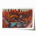 Modern Wall Art - Abstract Landscape in Warm Tones - Contemporary Decor