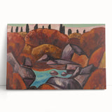 Modern Wall Art - Abstract Landscape in Warm Tones - Contemporary Decor