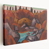Modern Wall Art - Abstract Landscape in Warm Tones - Contemporary Decor