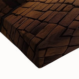 Close-up of a stretched canvas artwork depicting a vibrant landscape with a majestic castle surrounded by lush greenery, showcasing intricate details and vivid colors, ideal for home decor.