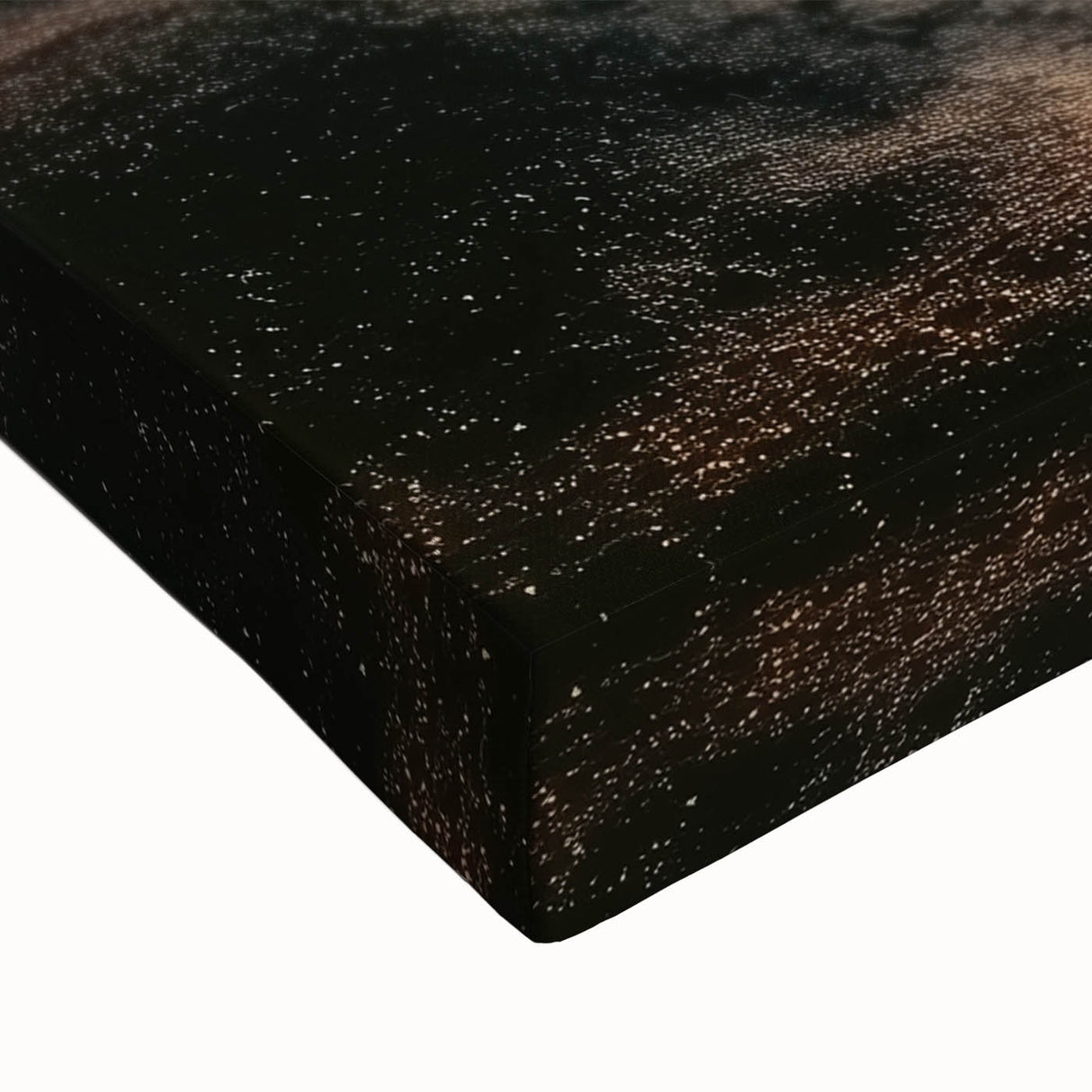 Close-up of a stretched canvas artwork depicting an intricate cave landscape, showcasing vivid colors and detailed textures, perfect for home decor and art enthusiasts.