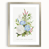 Romanticism Art: Floral Bouquet Illustration Canvas Print