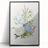Romanticism Art: Floral Bouquet Illustration Canvas Print