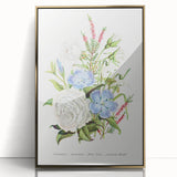 Romanticism Art: Floral Bouquet Illustration Canvas Print