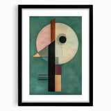 Geometric Abstract Bedroom Wall Art – Black and Green Canvas
