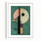 Geometric Abstract Bedroom Wall Art – Black and Green Canvas