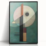 Geometric Abstract Bedroom Wall Art – Black and Green Canvas