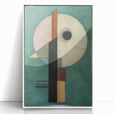 Geometric Abstract Bedroom Wall Art – Black and Green Canvas