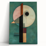 Geometric Abstract Bedroom Wall Art – Black and Green Canvas