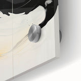 Contemporary Dining Art Pieces – Fluid Black & Gold Canvas