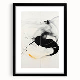 Contemporary Dining Art Pieces – Fluid Black & Gold Canvas