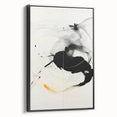 Contemporary Dining Art Pieces – Fluid Black & Gold Canvas