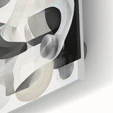 Modern Monochrome Living Room Wall Art – Abstract Black & Gray