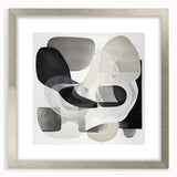 Modern Monochrome Living Room Wall Art – Abstract Black & Gray