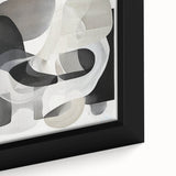 Modern Monochrome Living Room Wall Art – Abstract Black & Gray