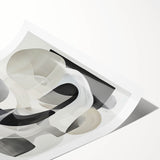 Modern Monochrome Living Room Wall Art – Abstract Black & Gray