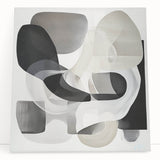 Modern Monochrome Living Room Wall Art – Abstract Black & Gray