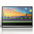 Vibrant City Skyline Office Wall Art – Modern Corporate Decor