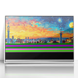 Vibrant City Skyline Office Wall Art – Modern Corporate Decor