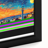 Vibrant City Skyline Office Wall Art – Modern Corporate Decor