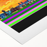 Vibrant City Skyline Office Wall Art – Modern Corporate Decor