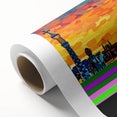 Vibrant City Skyline Office Wall Art – Modern Corporate Decor