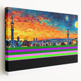 Vibrant City Skyline Office Wall Art – Modern Corporate Decor