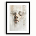 Abstract figurative wall art framed in black with a white mat, showcasing vibrant colors and dynamic shapes, perfect for modern home decor accents.