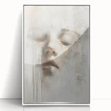 Framed abstract figurative wall art featuring vibrant colors and dynamic shapes, set against a white background, perfect for modern home decor.